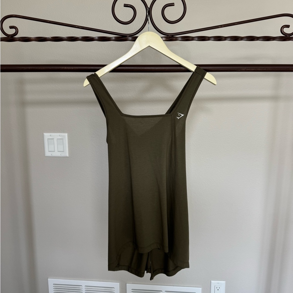 Gymshark Green Tie in Back Tank, S